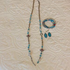 Turquoise and Silver Jewelry Set